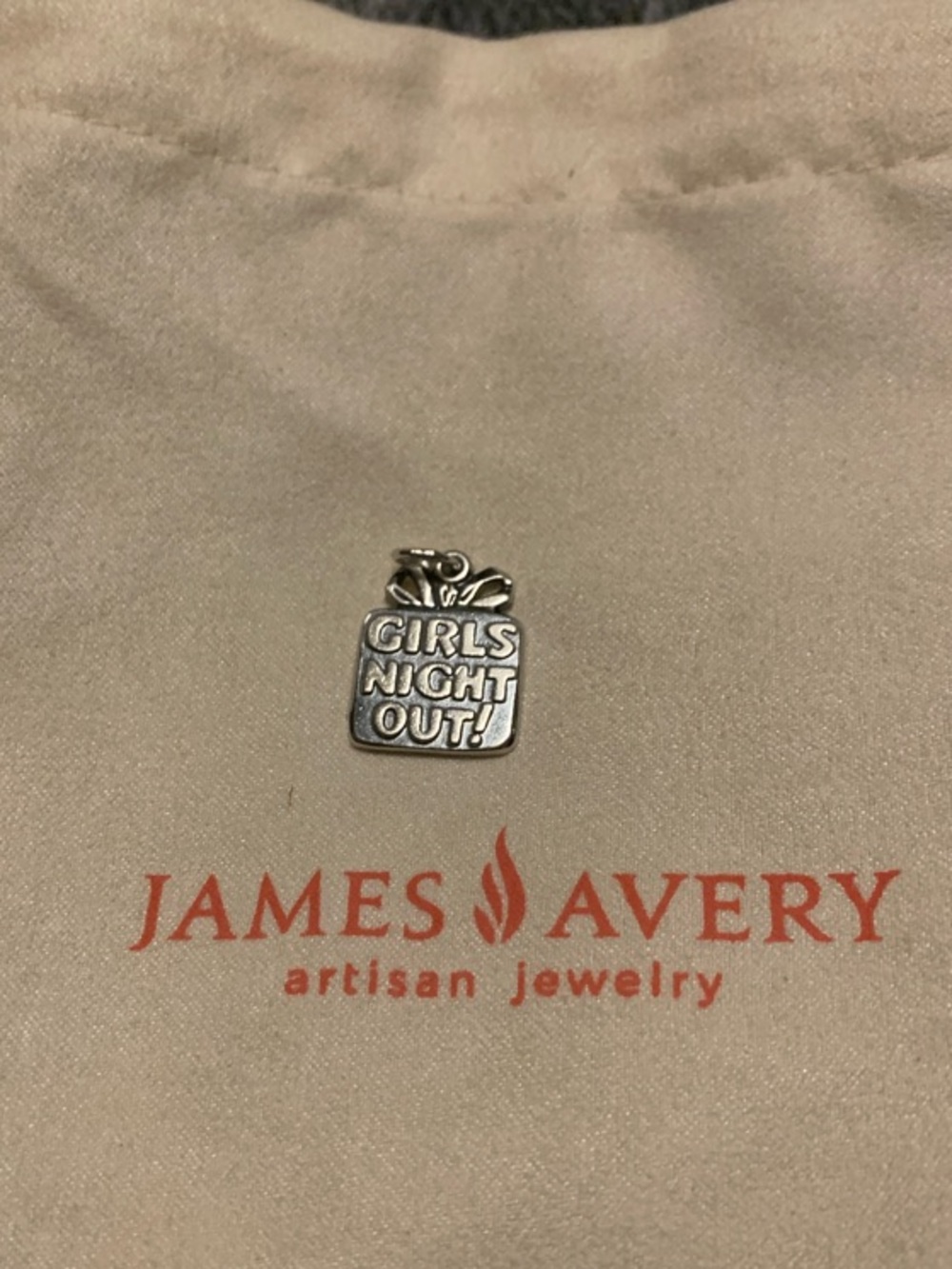 ( RETIRED) James Avery Silver 'Girls Night Out' Engraved Charm